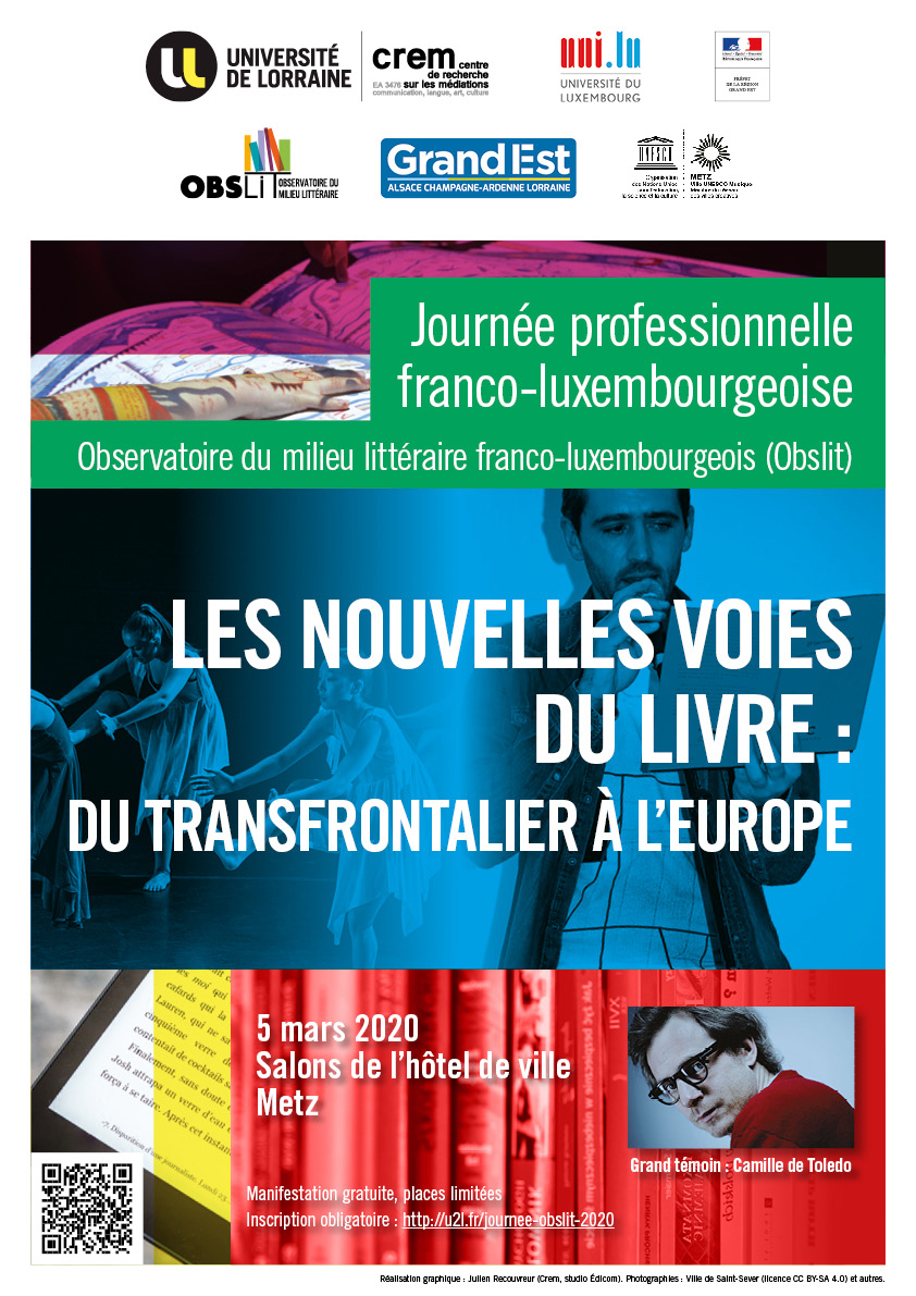 Affiche de Les nouvelles voies du livre : du transfrontalier à l'Europe
