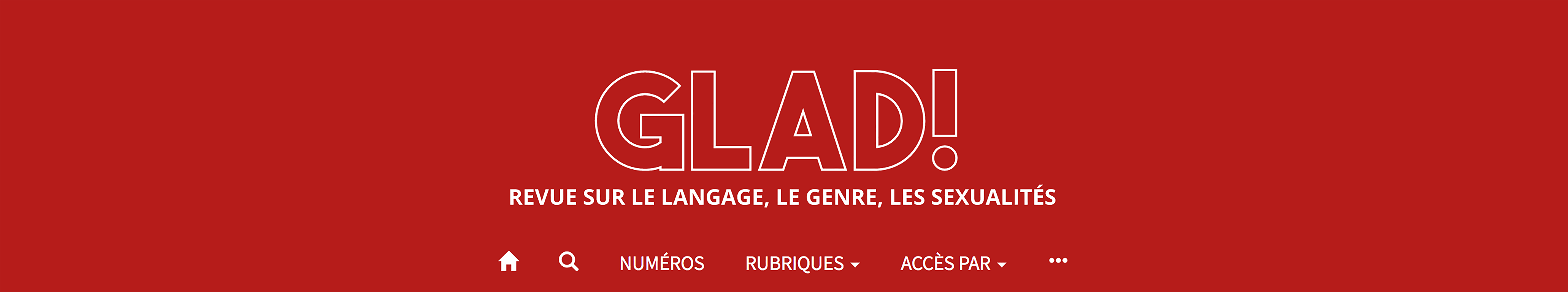 Logo de la revue Glad!