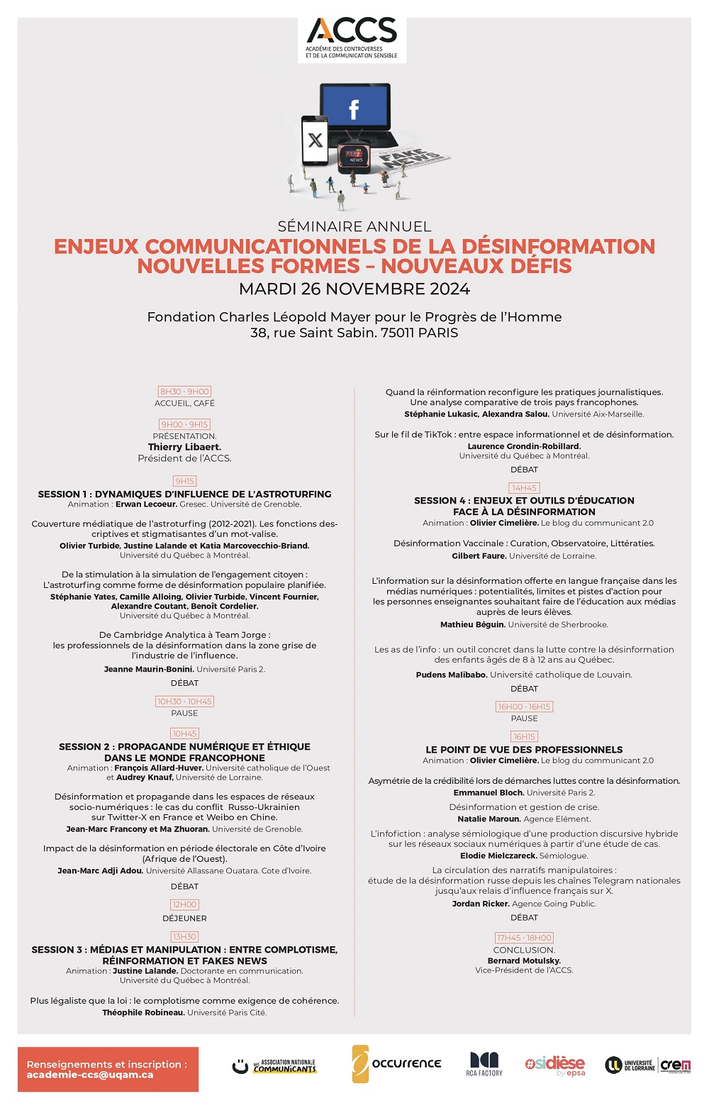 programme de la manifestation