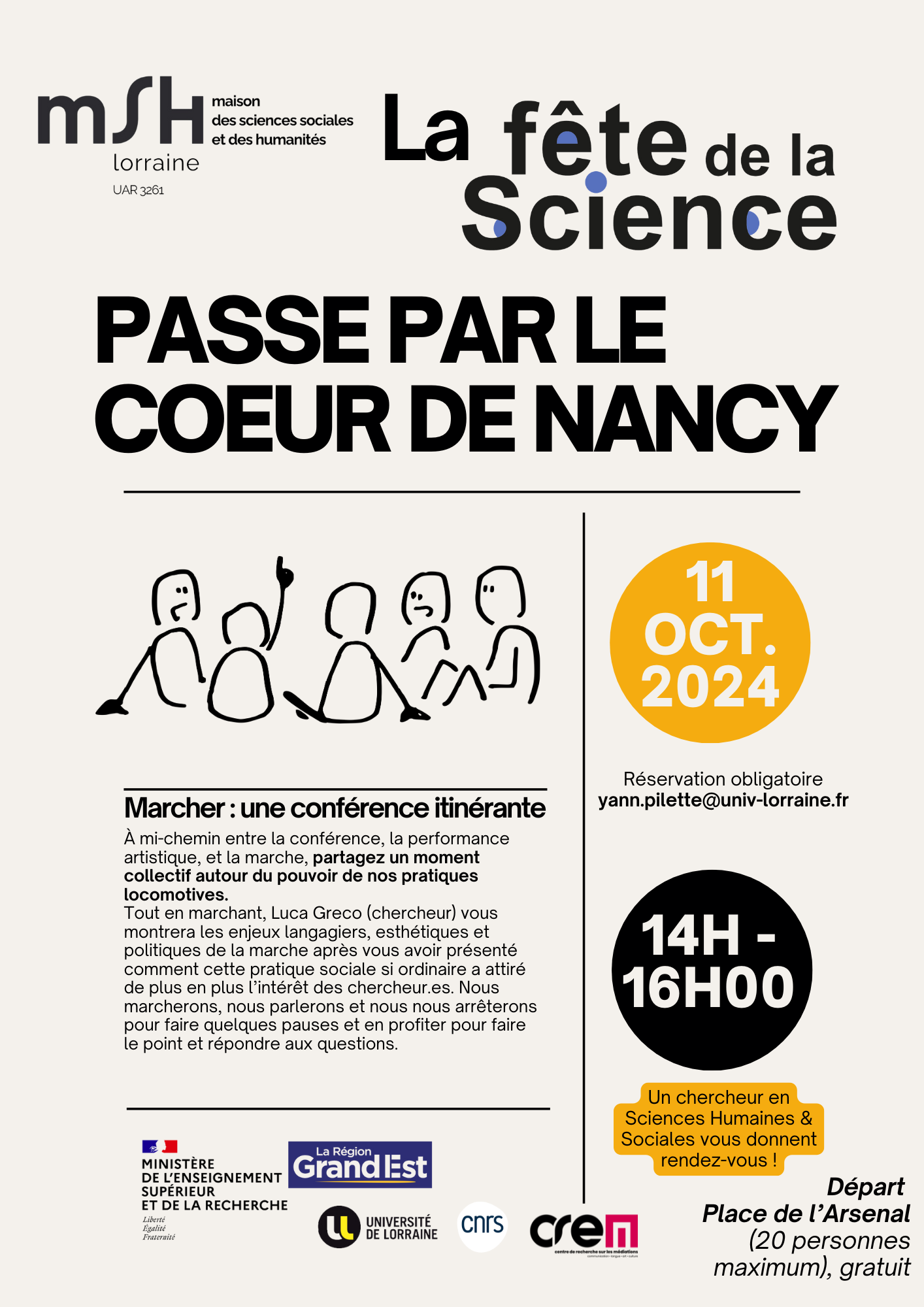 fete de la science 11 octobre 2024 à 14h Place de l'Arsenal, Nancy