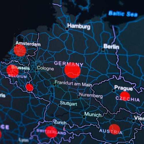 Carte numérique de l'Europe. Kobu Agency