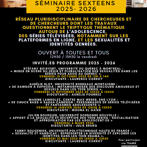 affiche du [Séminaire Sexteens 2025-2026] 