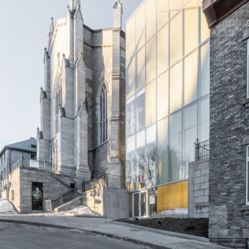 Photo église rue de ville Québec, Canada