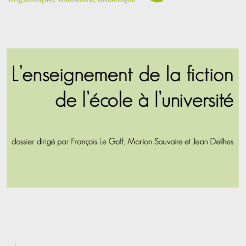 Couverture de Pratiques 205-206 avec pour dossier « L’enseignement de la fiction de l’école à l’université »