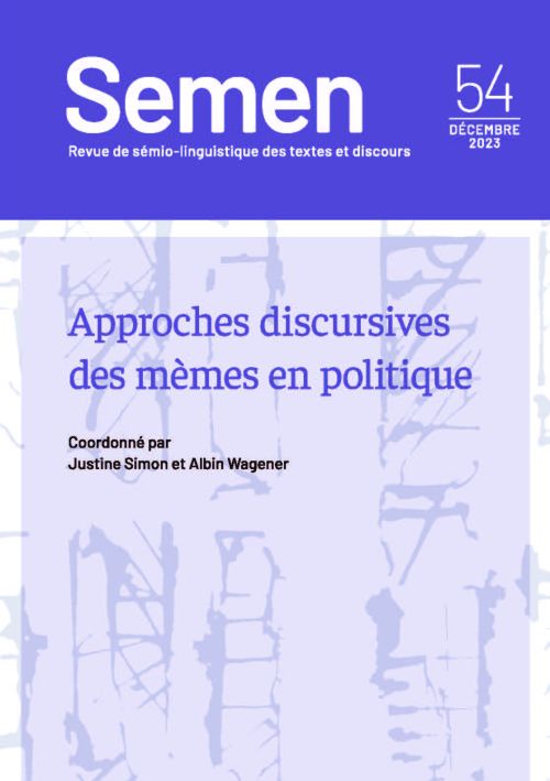 Semen, 54, Approches discursives des mèmes en politique