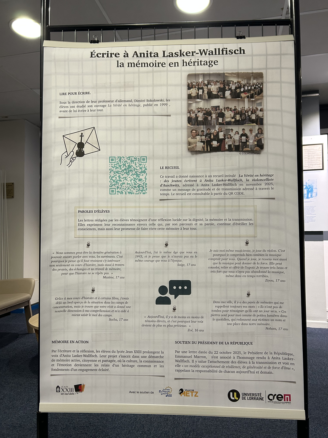 Jacques Walter dans Le Républicain Lorrain à l'occasion de l'exposition : Résister par l’art et la littérature, à la bibliothèque universitaire du Saulcy, 2025