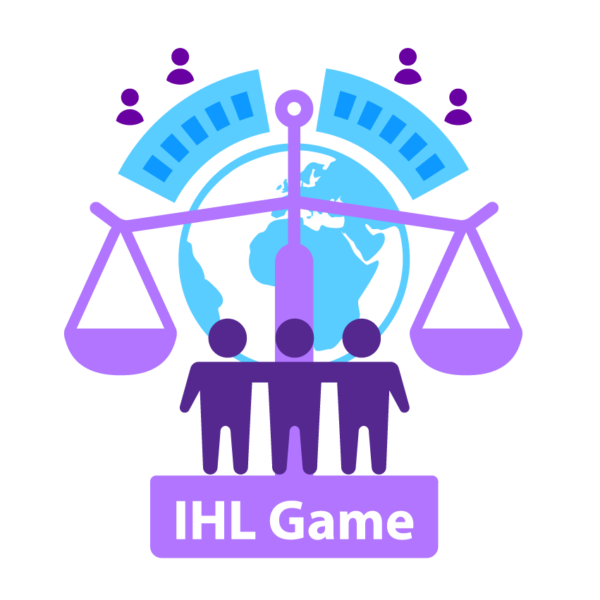 logo du contrat de recherche scientifique International Humanitarian Law Game - Sensibiliser au droit international humanitaire par le jeu - IHL Game 