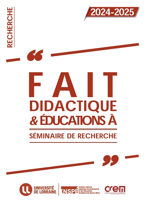 Affiche [Fait didactique et éducations à 2024-2025] 