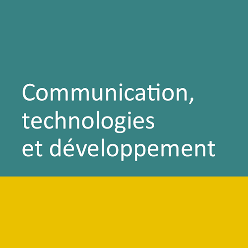 Couverture verte et jaune, titre "communication, technologies et développement " en blanc